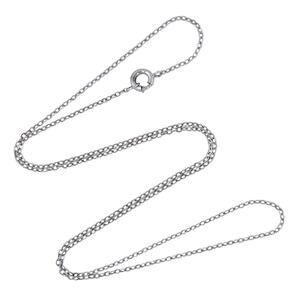 Estate Sterling Silver 925 1.2mm Cable Chain Necklace 18"